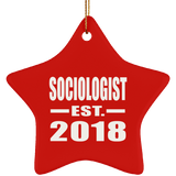Sociologist Established EST. 2018 - Star Ornament