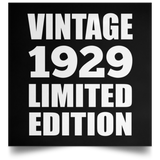 95th Birthday Vintage 1929 Limited Edition - Poster Square