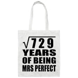 27th Anniversary Square Root of 729 Years of Mrs Perfect - Tote Bag White