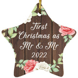 First Christmas As Mr & Mr 2022 - Star Ornament A