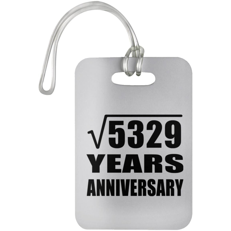 73rd Anniversary Square Root of 5329 Years Anniversary - Luggage Bag Tag