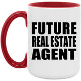 Future Real Estate Agent - 15oz Accent Mug Red