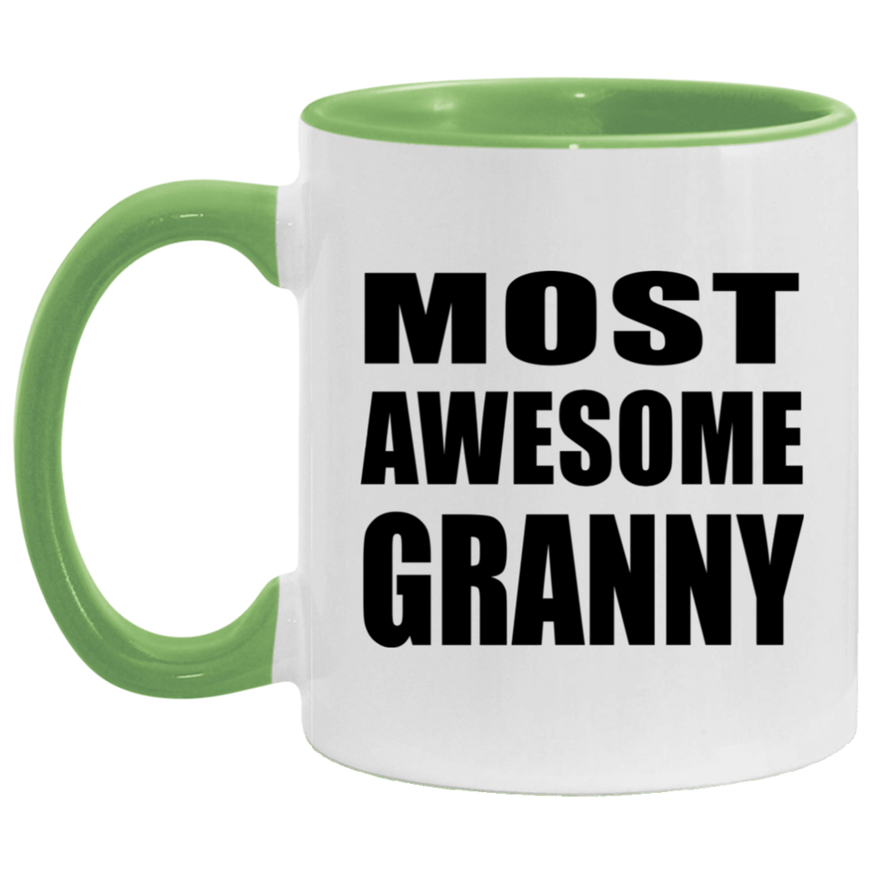 Most Awesome Granny - 11oz Accent Mug Green