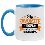 My Favorite People Call Me Grandpa - 11oz Accent Mug Blue