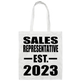 Sales Representative Established EST. 2023 - Tote Bag White