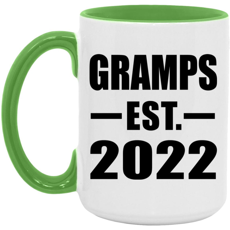 Gramps Established EST. 2022 - 15oz Accent Mug Green