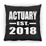 Actuary Established EST. 2018 - Throw Pillow Black