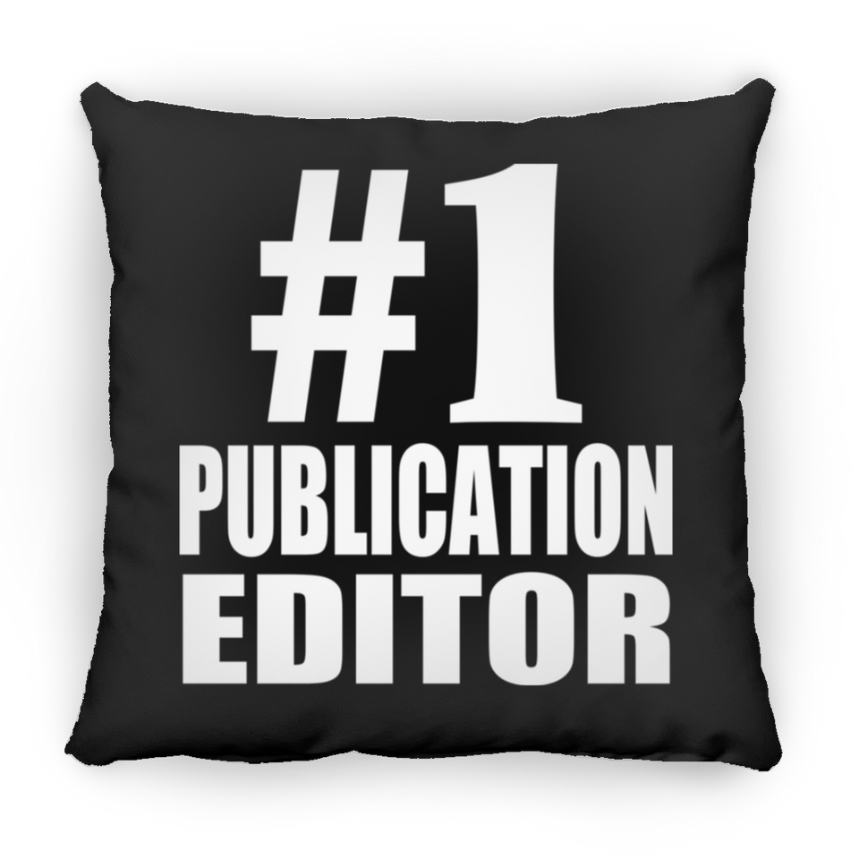 Number One #1 Publication Editor - Throw Pillow Black