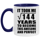 12th Birthday Took Square Root of 144 Years To Awesome - 11oz Accent Mug Purple