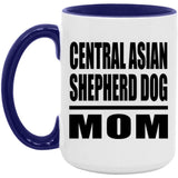 Central Asian Shepherd Dog Mom - 15oz Accent Mug Purple
