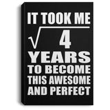 2nd Birthday Took Square Root of 4 Years To Awesome - Canvas Portrait
