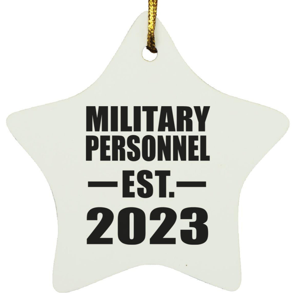 Military Personnel Established EST. 2023 - Star Ornament