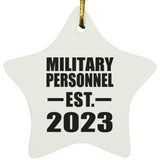 Military Personnel Established EST. 2023 - Star Ornament