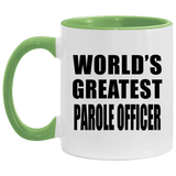 World's Greatest Parole Officer - 11oz Accent Mug Green