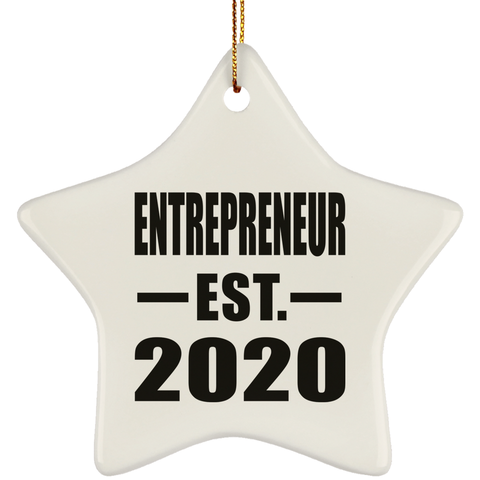 Entrepreneur Established EST. 2020 - Star Ornament