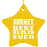 Sidney Best Dad Ever - Star Ornament