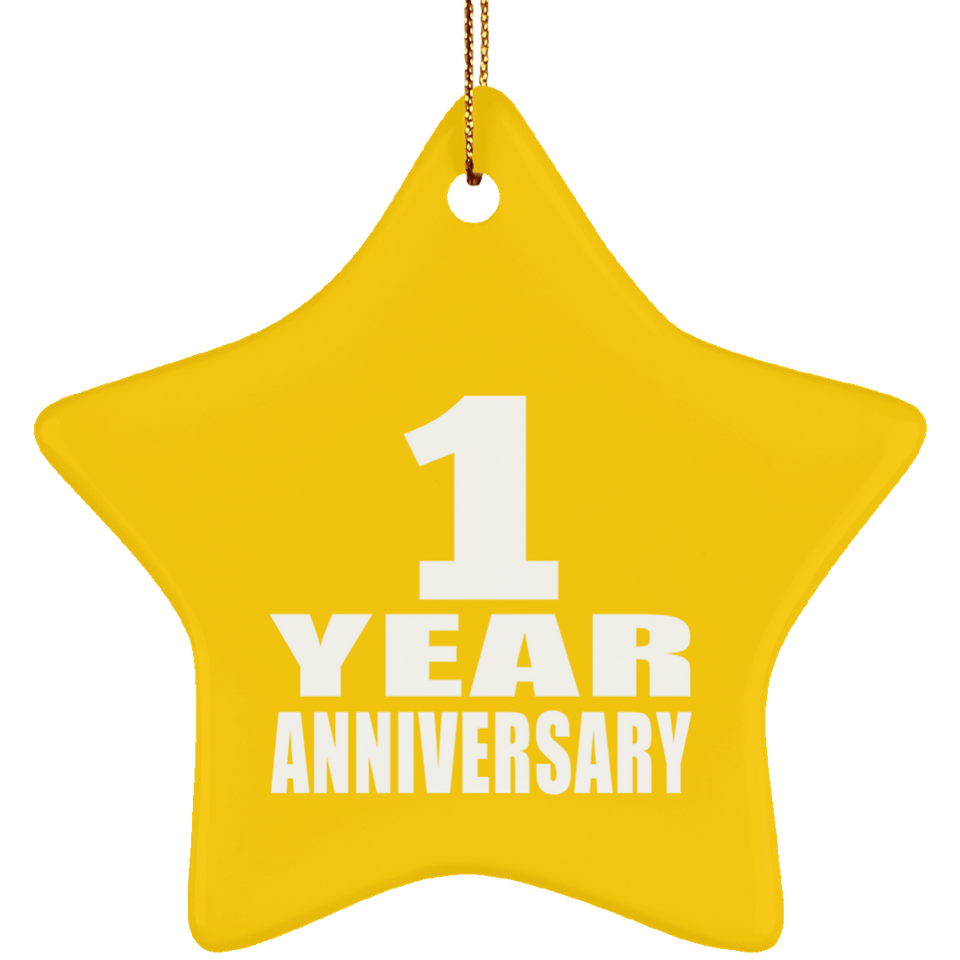 1st Anniversary 1 Year - Star Ornament