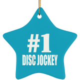 Number One #1 Disc Jockey - Star Ornament