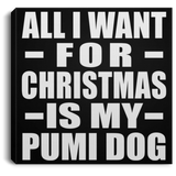 All I Want For Christmas Is My Pumi Dog - Canvas Square