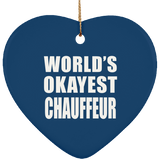 World's Okayest Chauffeur - Heart Ornament