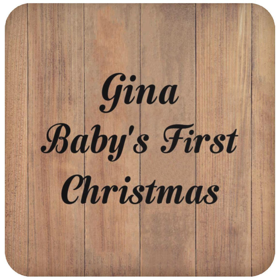 Gina Baby's First Christmas - Drink Coaster C