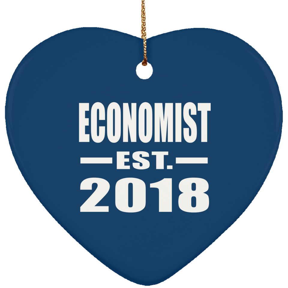 Economist Established EST. 2018 - Heart Ornament