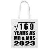 13th Anniversary Square Root of 169 Years As Mr & Mrs 2023 - Tote Bag White