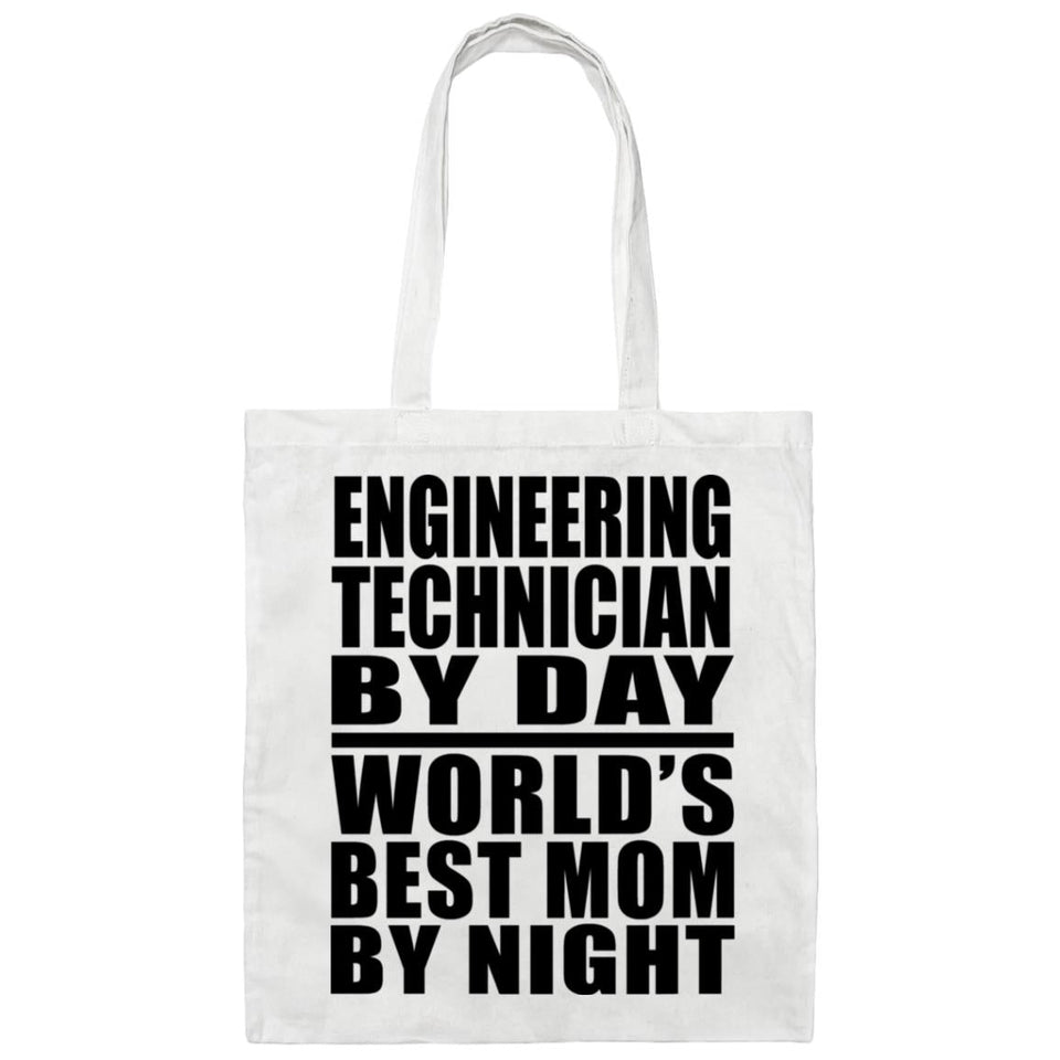 Engineering Technician By Day World's Best Mom By Night - Tote Bag White
