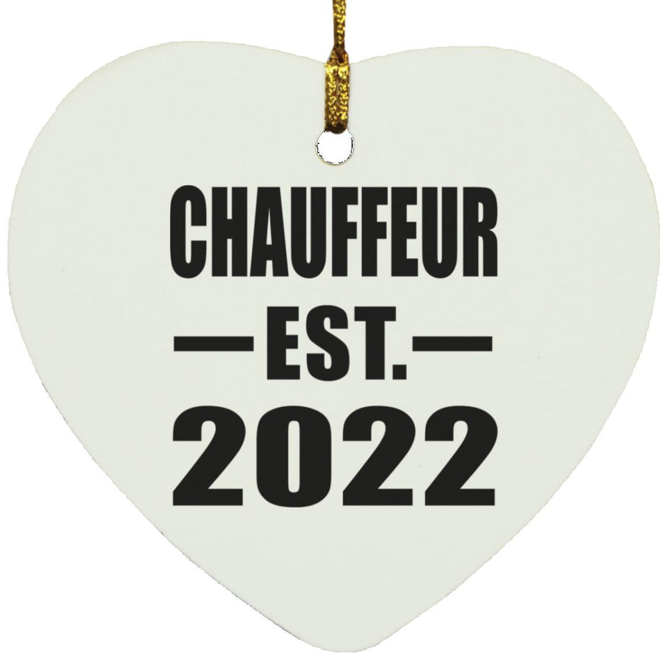 Chauffeur Established EST. 2022 - Heart Ornament