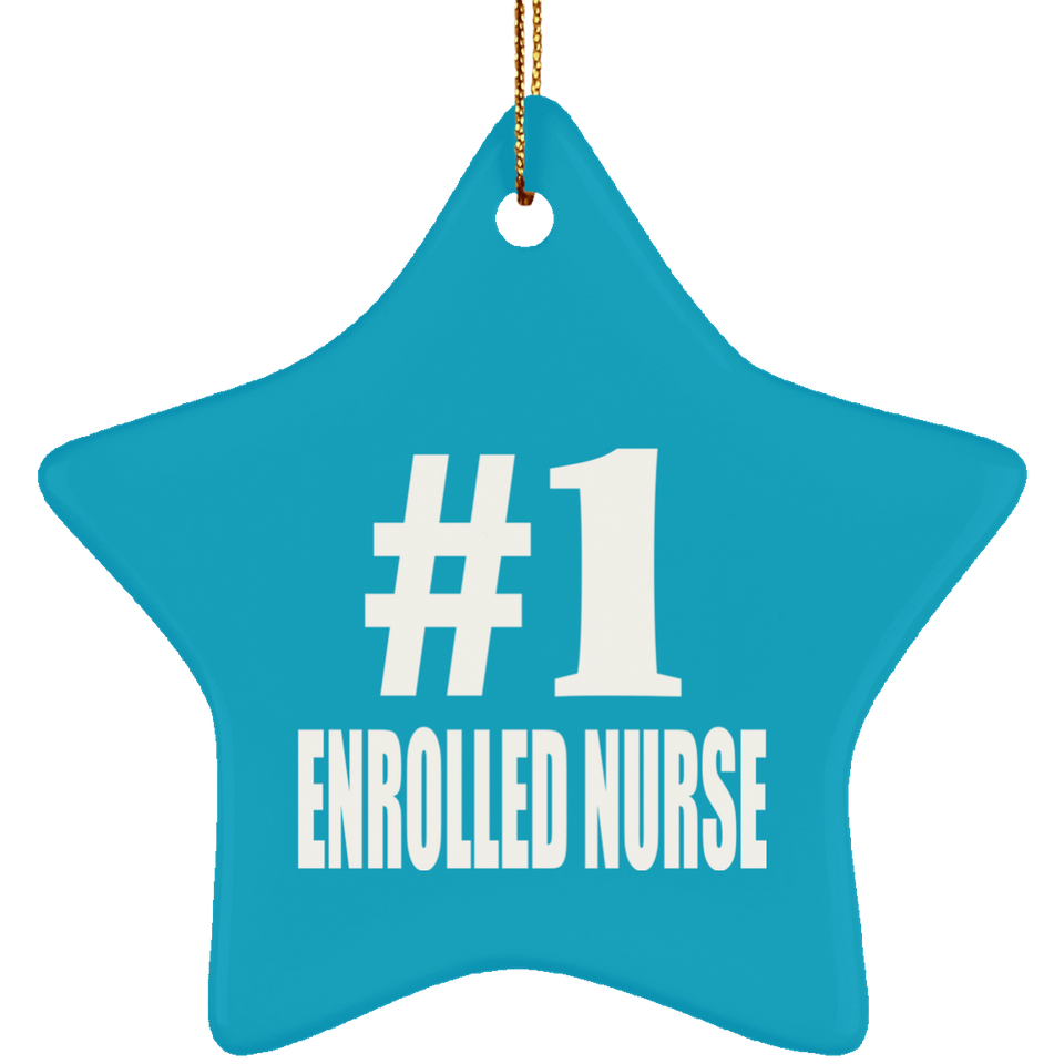 Number One #1 Enrolled Nurse - Star Ornament