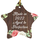 2nd Birthday Made In 2022 Aged To Perfection - Star Ornament A