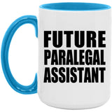 Future Paralegal Assistant - 15oz Accent Mug Blue