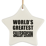 World's Greatest Salesperson - Star Ornament