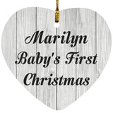 Marilyn Baby's First Christmas - Heart Ornament F
