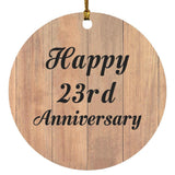 Happy 23rd Anniversary - Circle Ornament C