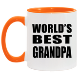 World's Best Grandpa - 11oz Accent Mug Orange