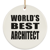 World's Best Architect - Circle Ornament