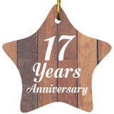 17th Anniversary 17 Years Anniversary - Star Ornament E