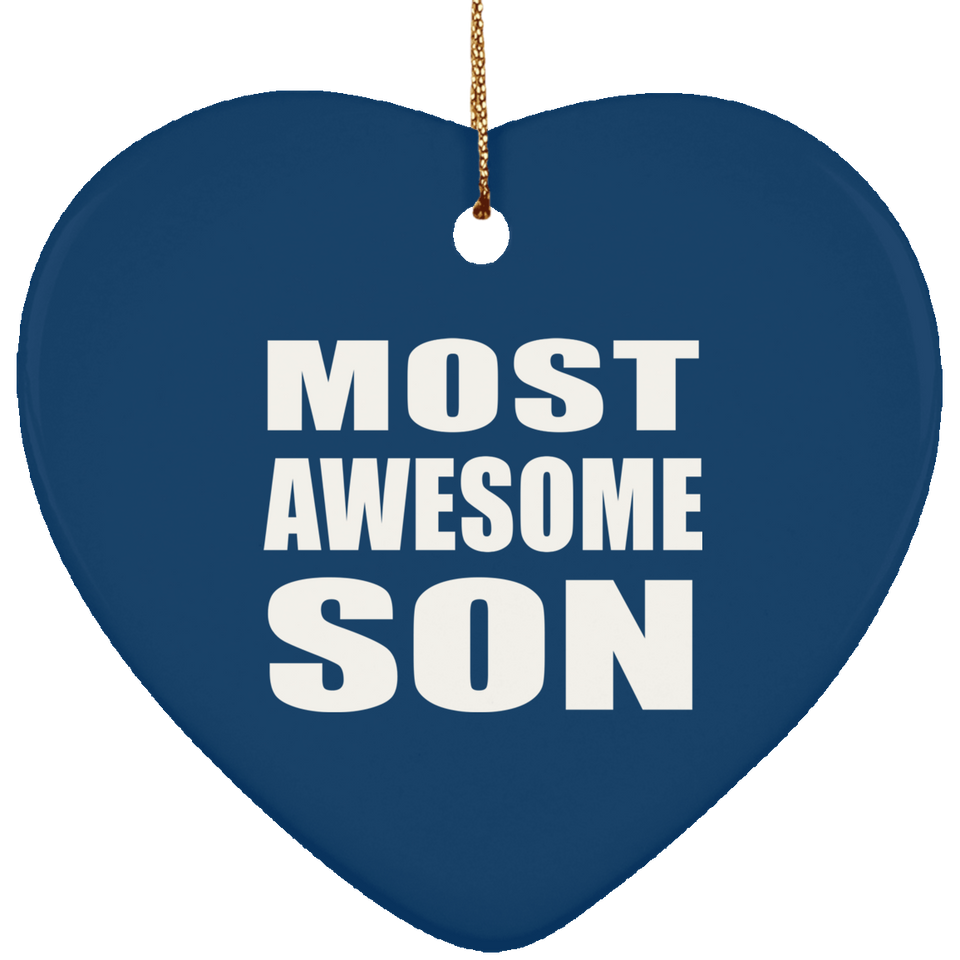 Most Awesome Son - Heart Ornament