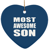 Most Awesome Son - Heart Ornament