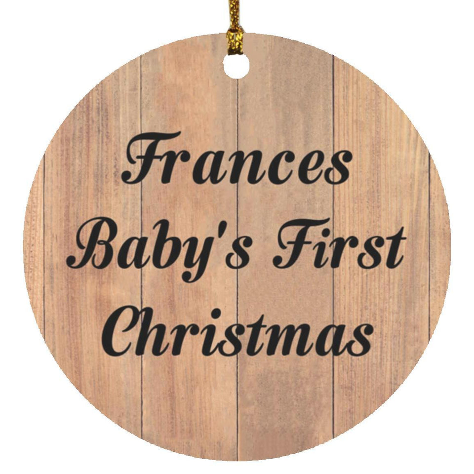 Frances Baby's First Christmas - Circle Ornament C