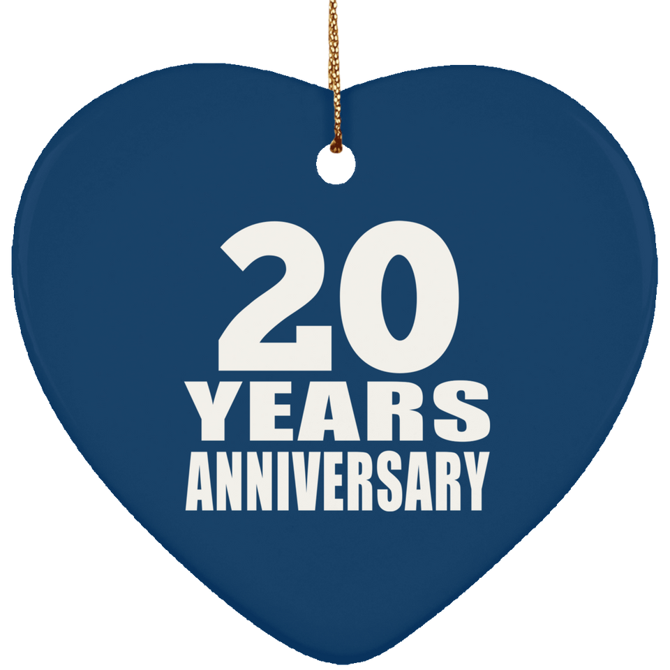 20th Anniversary 20 Years - Heart Ornament