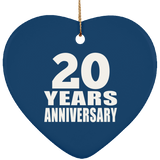 20th Anniversary 20 Years - Heart Ornament