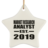 Market Research Analyst Established EST. 2019 - Star Ornament