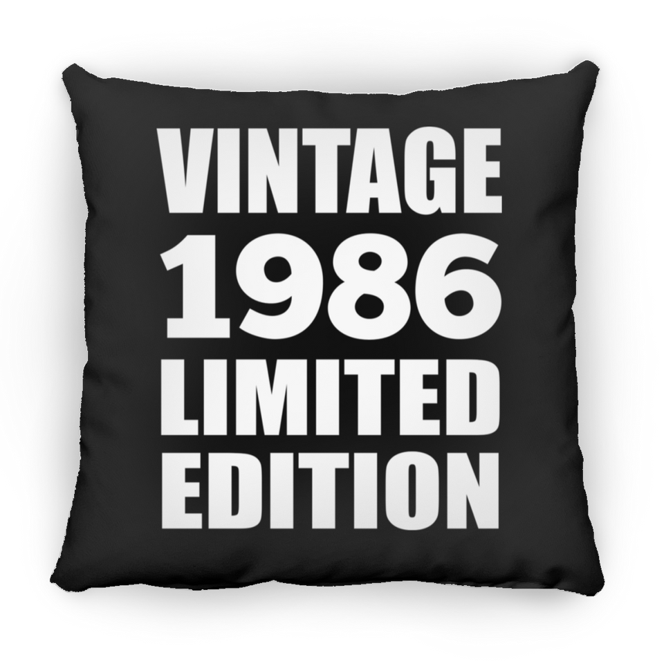 38th Birthday Vintage 1986 Limited Edition - Throw Pillow Black
