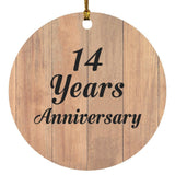 14th Anniversary 14 Years Anniversary - Circle Ornament C
