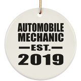 Automobile Mechanic Established EST. 2019 - Circle Ornament