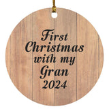 First Christmas With My Gran 2024 - Circle Ornament C