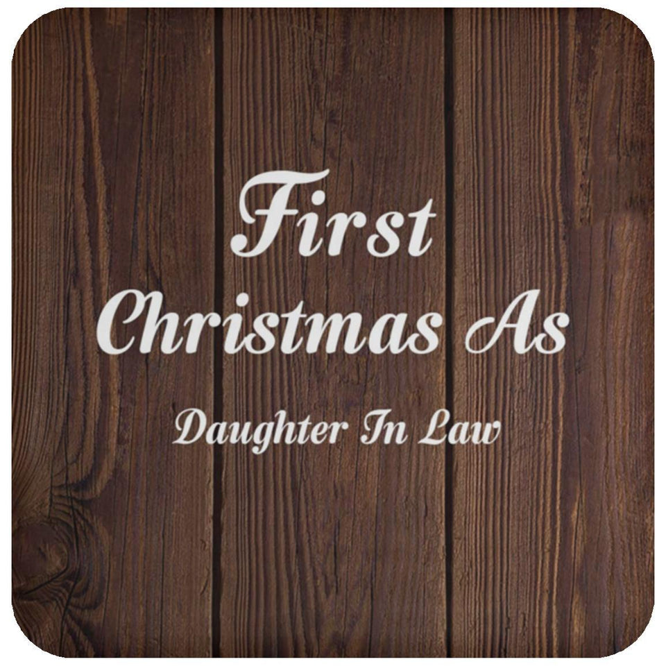 First Christmas As Daughter In Law - Drink Coaster D