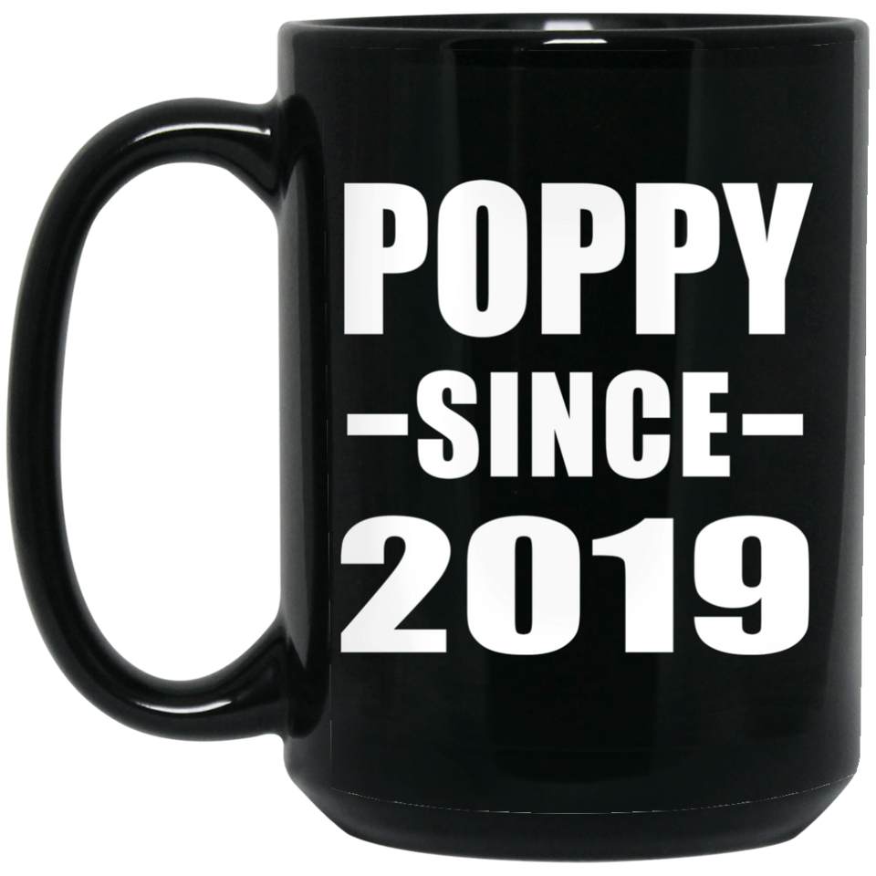 Poppy Since 2019 - 15oz Coffee Mug Black